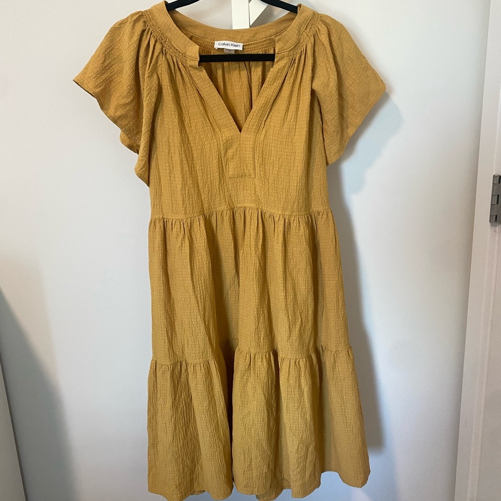 Calvin Klein Flutter Sleeve Dress
